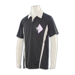 P242 班衫訂造 HK 班衫專門店    黑色  撞色領米白色 P242 班衫訂造 HK 班衫專門店    黑色  撞色領米白色